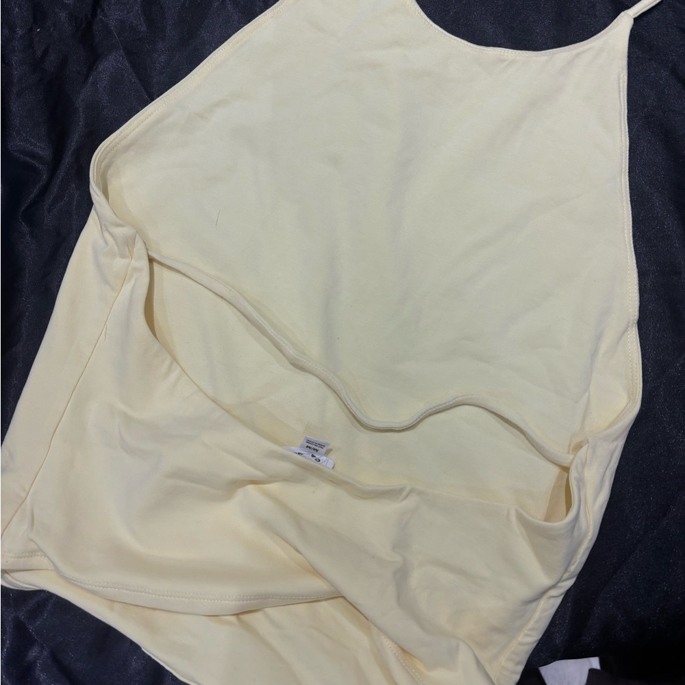 butter yellow garage halter backless to